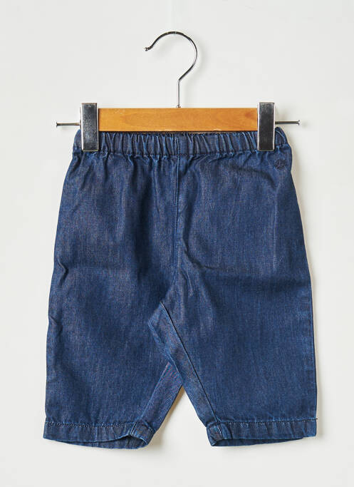 Blugi cu croială dreaptă albastru PETIT BATEAU fată