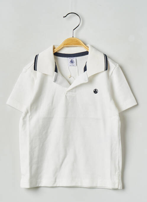 Polo alb PETIT BATEAU băiat
