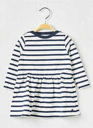 Rochie midi guler rotund alb PETIT BATEAU fille