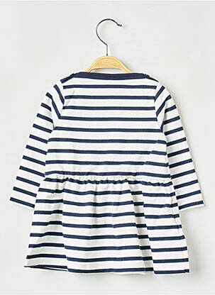 Rochie midi guler rotund alb PETIT BATEAU fată
