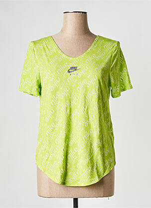 Tricou guler în v verde NIKE femeie