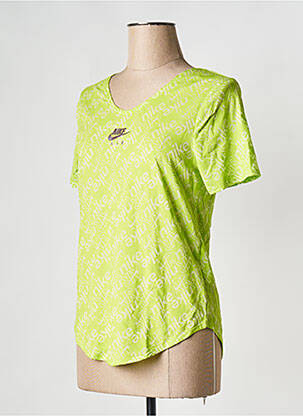 Tricou guler în v verde NIKE femeie