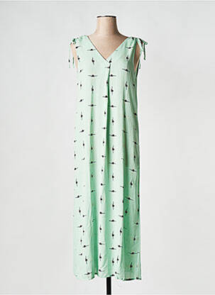 Rochie midi guler în v verde VILA femeie