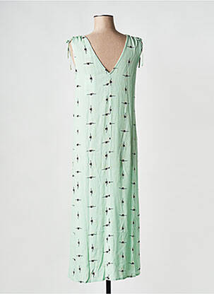 Rochie midi guler în v verde VILA femeie