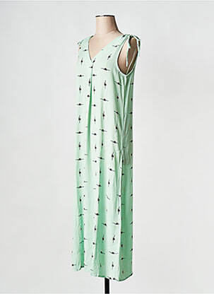 Rochie midi guler în v verde VILA femeie
