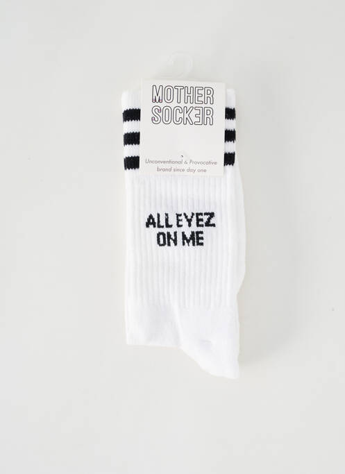 Șosete alb MOTHER SOCKER unisex