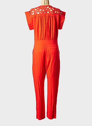 Salopetă-pantalon guler în v roșu SUNCOO femeie