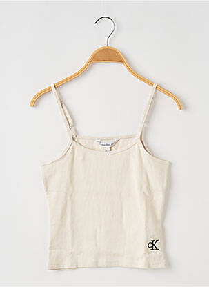 Maiou guler rotund alb CALVIN KLEIN femeie