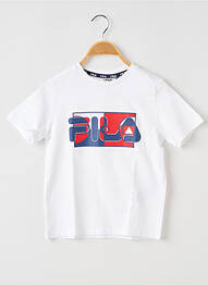 Tricou guler rotund alb FILA garcon
