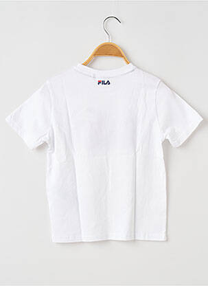 Tricou guler rotund alb FILA băiat