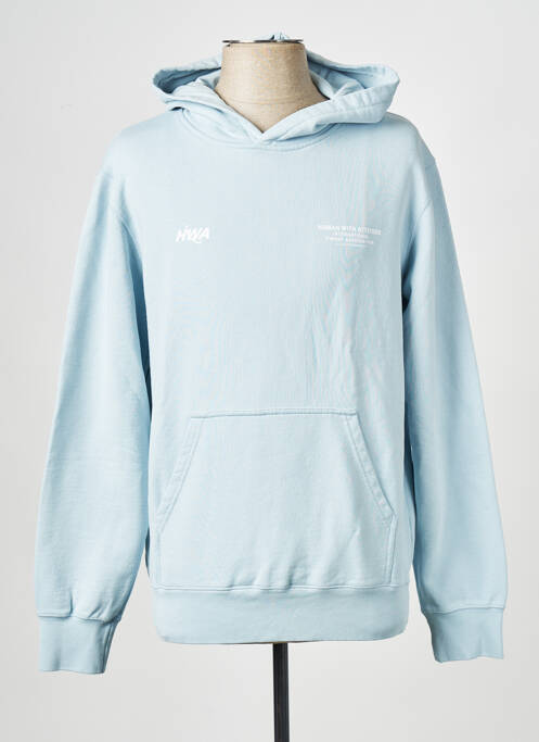 Hanorac albastru HUMAN WITH ATTITUDE bărbat