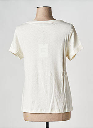 Tricou guler rotund alb SUNCOO femeie