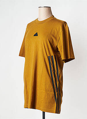 Tricou guler rotund galben ADIDAS femeie