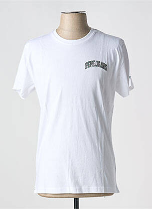 Tricou guler rotund alb PEPE JEANS bărbat