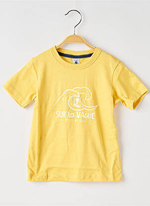 Tricou galben PETIT BATEAU băiat