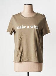 Tricou guler rotund verde VERO MODA femeie