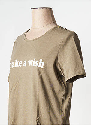 Tricou guler rotund verde VERO MODA femeie