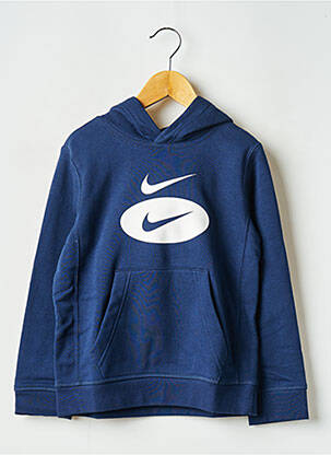 Hanorac cu glugă guler rotund albastru NIKE băiat