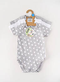 Body de lenjerie guler rotund gri DIM enfant