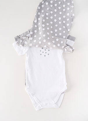 Body de lenjerie guler rotund gri DIM copil
