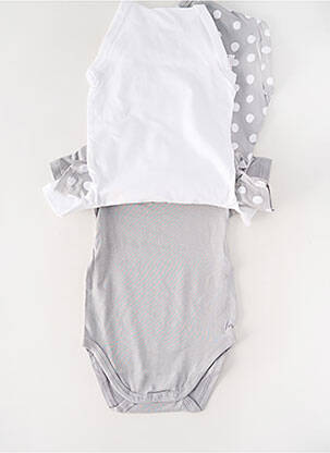 Body de lenjerie guler rotund gri DIM copil