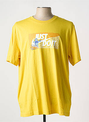 Tricou guler rotund galben NIKE bărbat