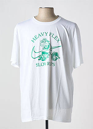 Tricou guler rotund alb NIKE bărbat