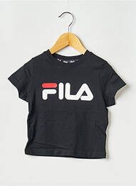 Tricou guler rotund negru FILA enfant