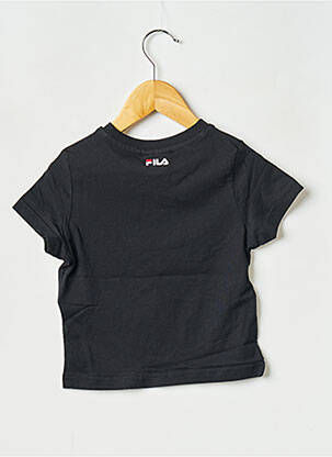 Tricou guler rotund negru FILA copil