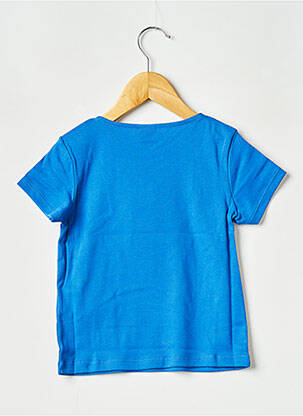 Tricou guler rotund albastru PETIT BATEAU fată