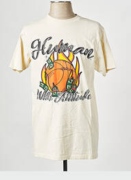 Tricou bej HUMAN WITH ATTITUDE homme