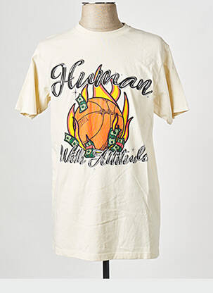 Tricou bej HUMAN WITH ATTITUDE bărbat