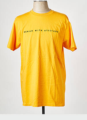 Tricou portocalie HUMAN WITH ATTITUDE bărbat