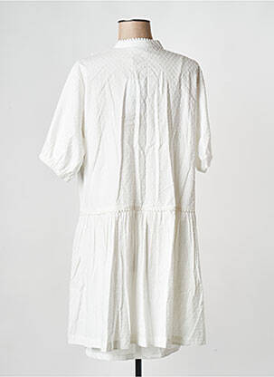 Rochie scurtă guler rotund alb ICHI femeie
