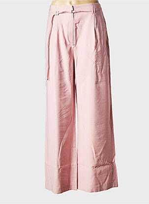 Pantalon larg roz SUNCOO femeie