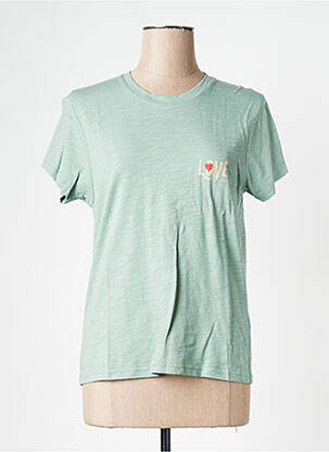 Tricou guler rotund verde WILD femeie