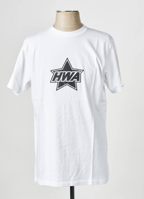 Tricou alb HUMAN WITH ATTITUDE bărbat