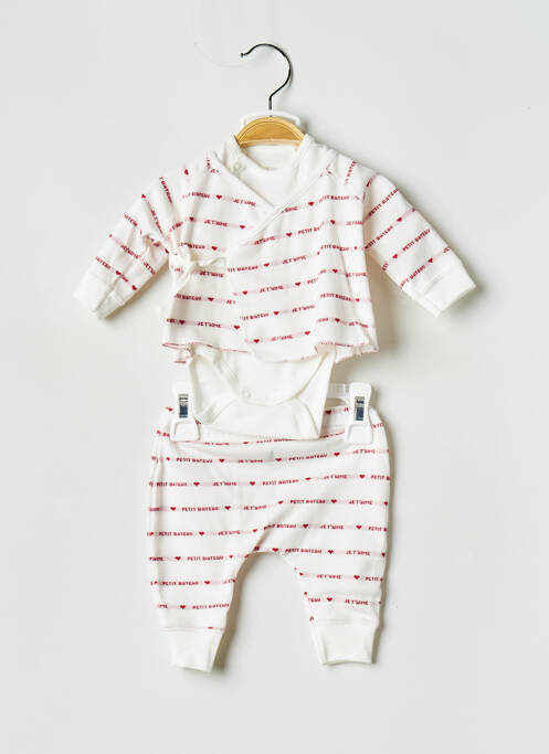 Set pantaloni alb PETIT BATEAU copil