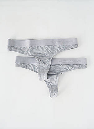 Tanga gri ORGANIC BASICS femme