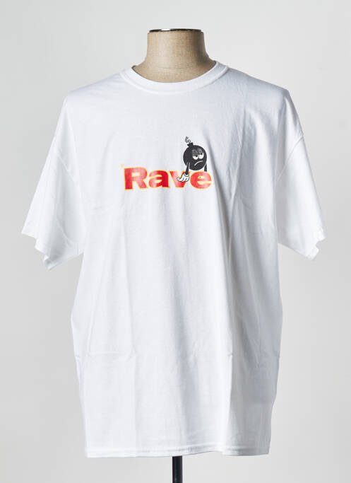Tricou alb RAVE bărbat