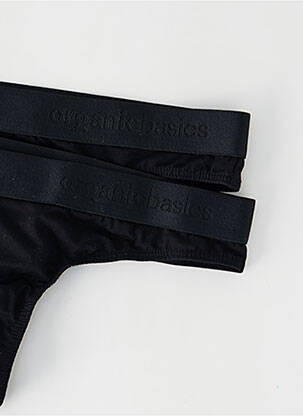 Tanga negru ORGANIC BASICS femeie