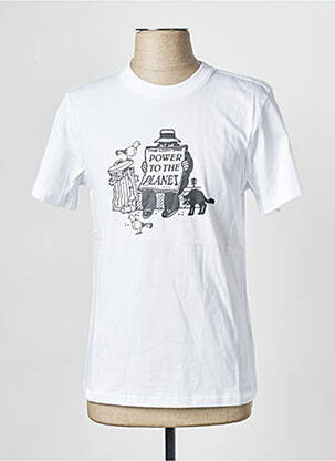 Tricou guler rotund alb ELEMENT bărbat