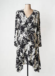 Rochie midi guler în v negru IKKS femme