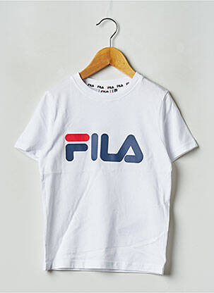Tricou guler rotund alb FILA copil