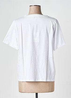 Tricou guler rotund alb SUNCOO femeie
