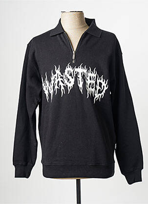 Polo negru WASTED PARIS bărbat