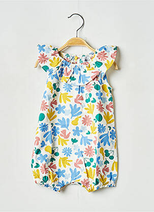 Salopetă scurtă alb PETIT BATEAU fată