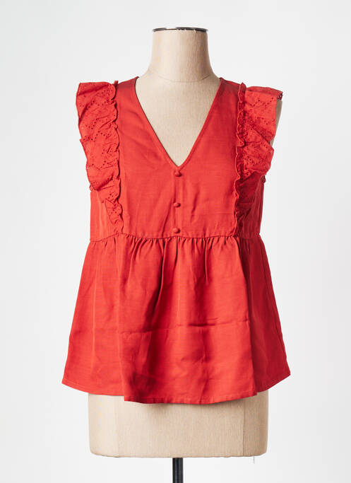 Top guler în v roșu I.CODE (By IKKS) femme