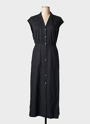 Rochie lungă guler în v negru CALVIN KLEIN femeie