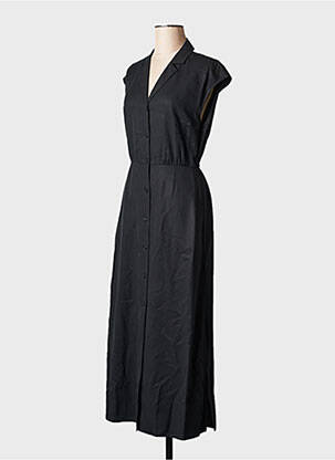 Rochie lungă guler în v negru CALVIN KLEIN femeie